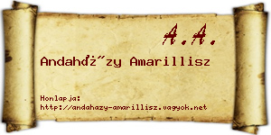 Andaházy Amarillisz névjegykártya